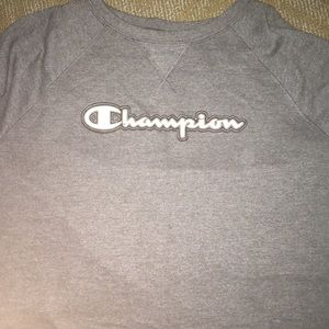 Grey champion crew neck size medium